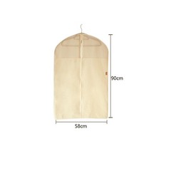 Cotton Linen Breathable Garment Dust Cover | Hanging Closet Bag for Suits, Coats