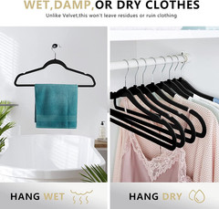Hangers 50 Pack,Ultra-Thin Plastic Clothes Hangers (17.7 Inch) – Space-Saving Sl