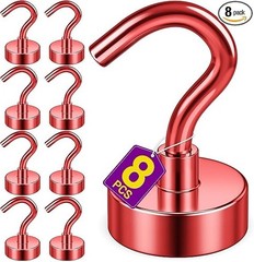 8 Pack Magnetic Hooks for Cruise Cabins 25 LB Magnets Heavy Duty Magnet Hooks fo