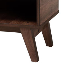 Paricia 37.2 In. W X 45.7 In. H Walnut Brown Shoe Storage Cabinet
