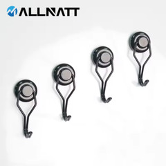 ALLNAT Magnetic Hooks Heavy Duty Strong Neodymium Swivel Swing Kitchen Magnets