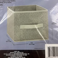 Essentials Collapsible Storage Container Bins 9 X 9 X 8” For Kids Toys Clothing