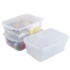 14 Quart Clear Storage Bin, Plastic Latching Box/Container with Lid, Shoe Box…