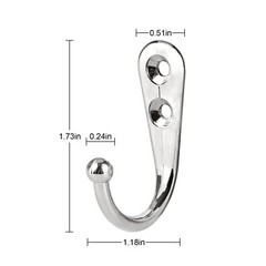 20PCS Wall Hooks for hanging Metal Wall Hooks for Coats Coat hooks for Wall USA