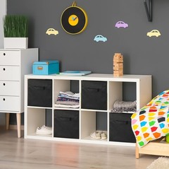 Minimalist Home Foldable Cube Storage Box, 11 inches, Black
