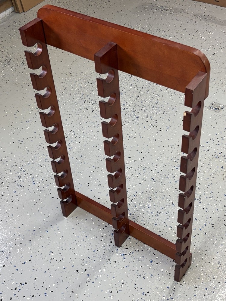 TOUCH OF CLASS 30 Slot Solid Wood Cherry Ball Cap Display Wall Rack – Small Chip