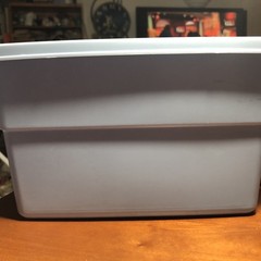 Vtg Rubbermaid Roughneck Tote W Lid 1 Gal Storage Slate Blue 10.5x6x7” #2211