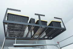 Overhead Garage Storage Rack — Adjustable Height, 96In.L X 48In.D X 23–37In.H