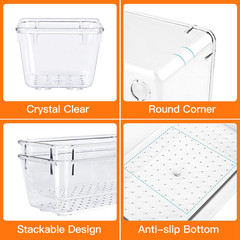 25Pcs Clear Plastic Drawer Organizers Set