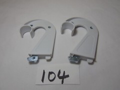 LOT OF 2 Rubbermaid Configuration Clothes Rod Hangers White Fasttrack Closet