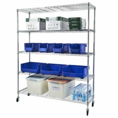 4/5 Tier Garage Wire Metal Shelving Adjustable Steel Heavy Duty Storage Shelf