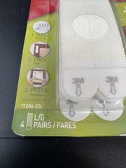 2pk-Command Picture Hanging Strips, Holds 16 lbs, Large, White 17206-ES, 4 Pairs