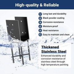 U Shape 6″x6″ Actual 5.6×5.6 Post Base Wet Concrete Fence Bracket Heavy Duty …