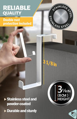 Set of 10 over the Door Hooks – White Coat Hanger, 2-Sided Towel Holder Fits 1 3
