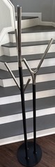 Frost Denmark Wishbone Coat Rack Hall Stand – Matte Black / Polished Chrome NIB