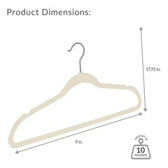 Ivory Velvet Hangers 25-Pack