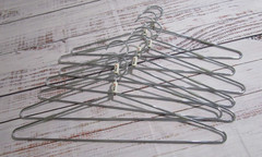 Lot Of 7 Ralph Lauren RLX Heavy Metal Store Hangers Silver