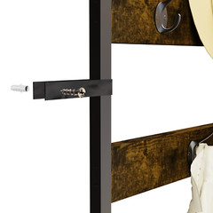 Coat Rack Hall Tree with Bench Entryway Corner Coat Stand 6 in 1 Large Organizer