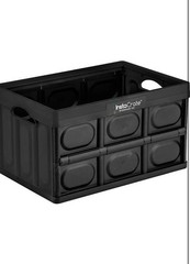 GreenMade InstaCrate Collapsible Storage Bin 12 Gallon Black Plastic