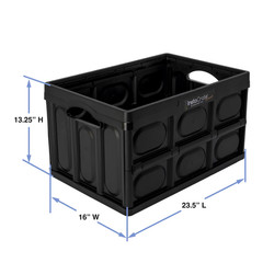 Greenmade Instacrate 16 Gal Collapsible Storage Bin Basket Black 2-Pack Lot New