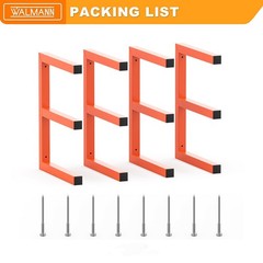 Garage Wall Mounted Lumber Storage Rack, Overhead Heavy Duty One-Piece Design…