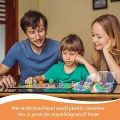 5Pcs/10Pcs PP Storage Box Mini Transparent Plastic Case Container Square Rectang