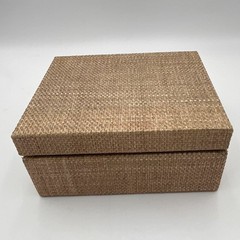 Made Goods Valeria Box Set of 2 Woven Natural Raffia Storage Boxes