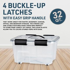 Stackable Storage Box Set – 6 Pieces 19 Quarts Multi-purpose,