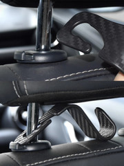 2pcs Carbon Fiber Car Seat Back Hook for Bag & Storage – Durable & Space-Saving