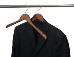 Wooden Coat Hangers Solid Wood Shirt Dress Clothes Hangers(10pcs Retro)