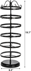 DEAYOU 264 Hooks Metal Rotating Keychain Holder Display Stand,6 Tier Jewelry