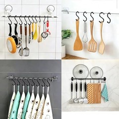 Pack 2.7-inch one-piece S-Shaped Hooks, Used for Hanging, Pot Rack 30 Black