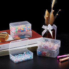 12 Pack Clear Plastic Beads Storage Containers Box with Hinged Lid for Beads and