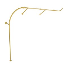 Gold Metal Hanging Clothes Rail, Heavy Duty Wall-mounted Garment Rack, 98.4*63in