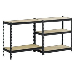 5 Shelf Heavy Duty Steel Muscle Rack Garage Shelving Storage 36″W x 18″D x 72″H