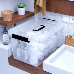 6PCS 20 Quart Latching Storage Box Stackable Bin W/ Latch Lid Plastic Container