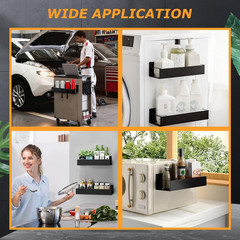 2 Pcs Magnetic Spray Can Holder,Wall Mounted Spray Bottle Rack,Mechanic Paint Bo