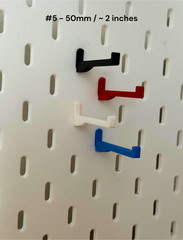 A Different L-Style Pegboard Hooks Compatible with Ikea Skadis / Packs 5 or 10