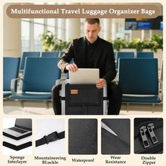 Over Luggage Organizer for Suitcase or Carry On Bag with 7 Storage Pockets-16…