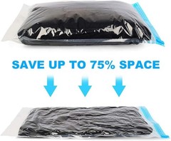 Effortless Packing: 10 Pack Compression Bags – No Vacuum Needed, Durable PA+PE