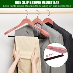 Cedar Suit Hangers Extra Wide Shoulder Wood Clothes Coat Jacket 5 Pack