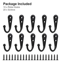 20pcs Wall Hooks for hanging, Metal Wall Hooks for Coats, Coat hooks for Wall US