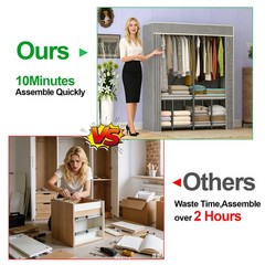 59″ Heavy Duty Garment Rack Clothes Rack Freestanding Closet Clothing Shelves