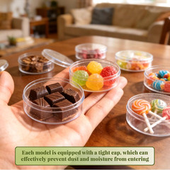 32 PCS Clear Acrylic Round Containers with Lids for Jewelry & Candy Storage