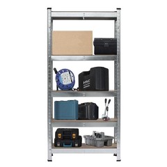 5 Tier Shelving Unit Adjustable Garage Storage Utility Rack Shelves