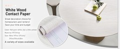 White Wood Contact Paper for Cabinets and Drawers Wood Grain Peel and Stick