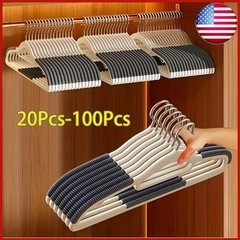 Durable Plastic Hangers Non Slip for Clothes Coat Heavy Duty 360° Swivel Hook