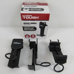 Hyper Tough Round Hooks 3 Pack Tool Organizing Compatible Snap Panel Pegboard
