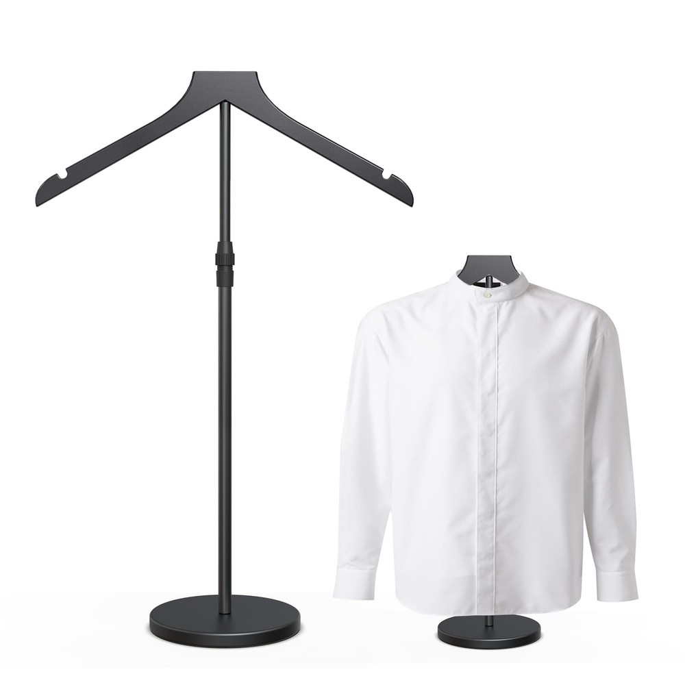 Portable T Shirt Display Holder, Adjustable Dress Form, Coat Jacket Hanger Stand