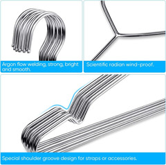 10 Pack Wire Coat Hangers – Strong, Heavy Duty Stainless Steel Metal